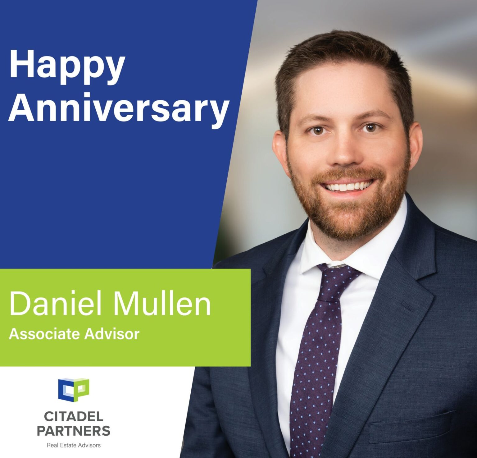 Celebrating 2 Years at Citadel Partners Daniel Mullen Citadel